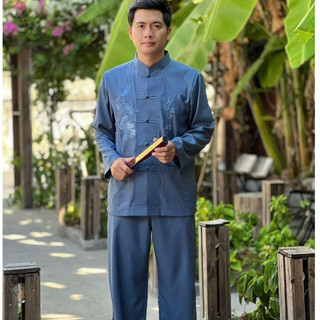 Thêu Rồng LTụ Nam Vải ẤnĐộ # Đồ Bộ Nam #