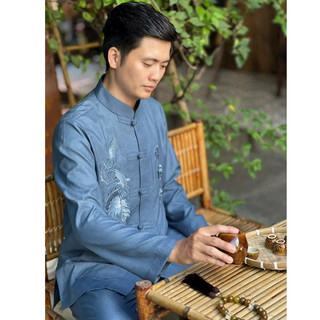 Thêu Rồng LTụ Nam Vải ẤnĐộ # Đồ Bộ Nam #