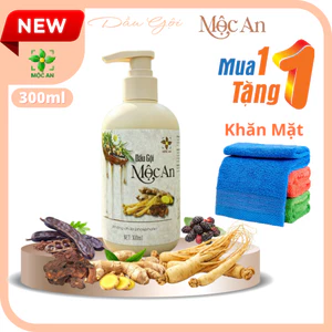 Dầu Gội MỘC AN Thành Phần Từ Thiên Nhiên Nhân Sâm + Gừng + Bồ Kết Chai 300ml