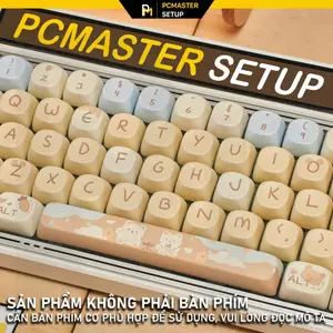 Keycap bộ sưu tập MOA chất liệu nhựa PBT cạnh dày 1.5mm công nghệ in dyesub không mờ của Pcmaster