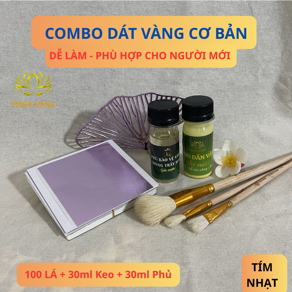 Combo dát vàng 24k trang trí, Dễ làm, cho người mới