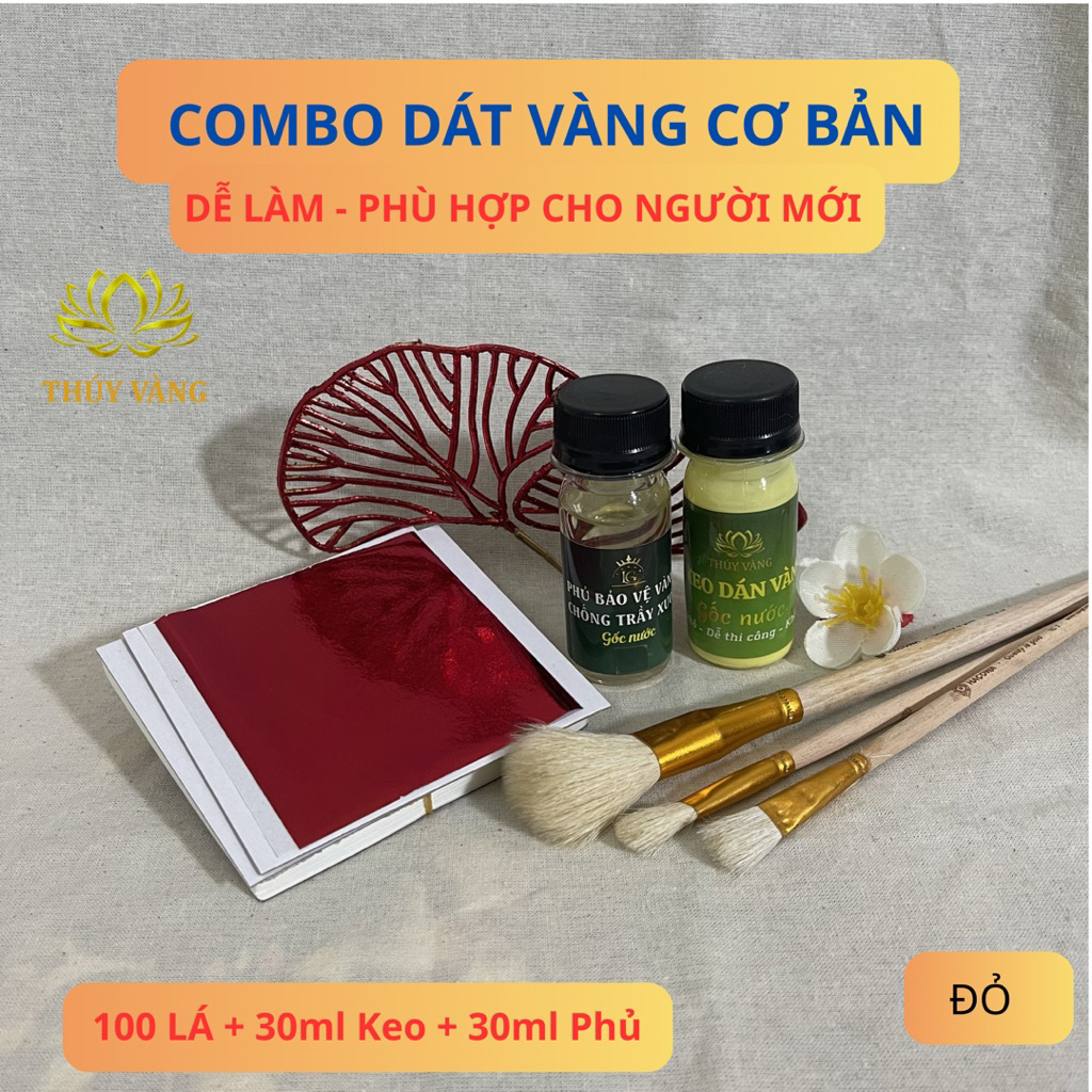 Combo dát vàng 24k trang trí, Dễ làm, cho người mới