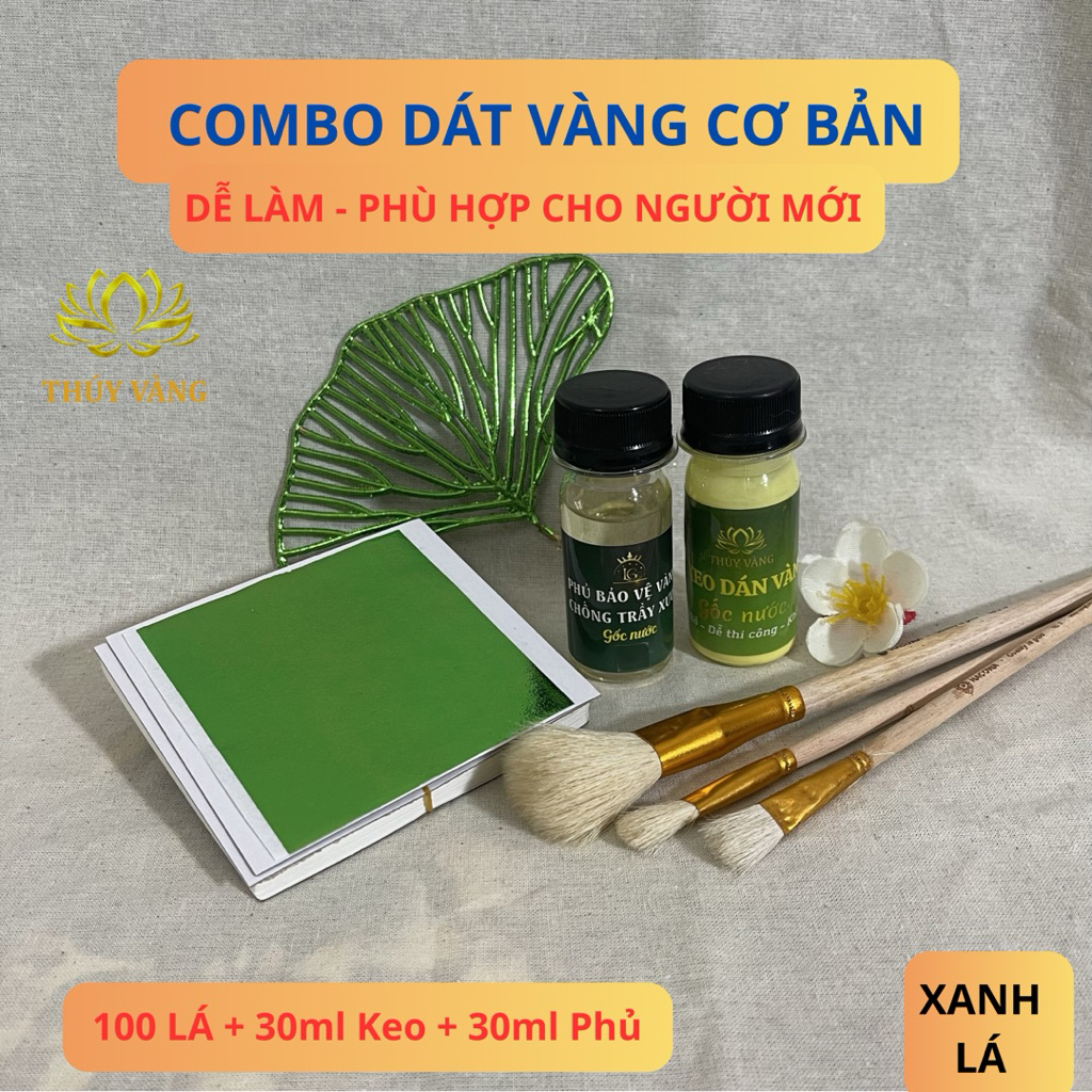 Combo dát vàng 24k trang trí, Dễ làm, cho người mới