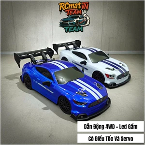 Xe Drift Mini RC điều khiển Porche Rally Mustang 1/24 1:24 4WD + 30km/h - Bluetooth Servo + Điều Tốc