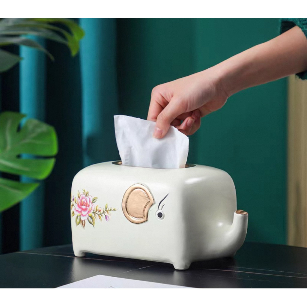 Hộp đựng khăn giấy rút sang trọng bàn làm việc/bàn khách
