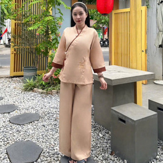 Ngọc Nơ Nữ Lụa Hàn Mới # Đồ Lam Đi Chùa