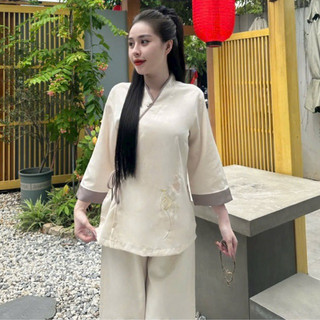 Ngọc Nơ Nữ Lụa Hàn Mới # Đồ Lam Đi Chùa