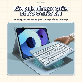 [New 2026] Bao da iPad kèm bàn phím Xoay cố định - Case Keyboard 360 by Meober dành cho Gen 8/9/10 Air4/5/6 Pro11