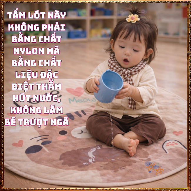 Thảm Chơi Cho Bé Mềm Mại Thoáng Mát Ít Bám Bẩn Dễ Vệ Sinh