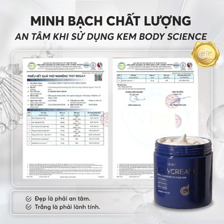 [ TẶNG GIFT ] BODY CREAM SCIENCE HỖ TRỢ DƯỠNG DA TRẮNG SÁNG [ 330G ]