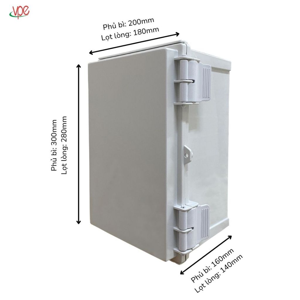 Vỏ tủ điện nhựa ABS 200x300x160 - Sử dụng ngoài trời trong nhà hiệu quả