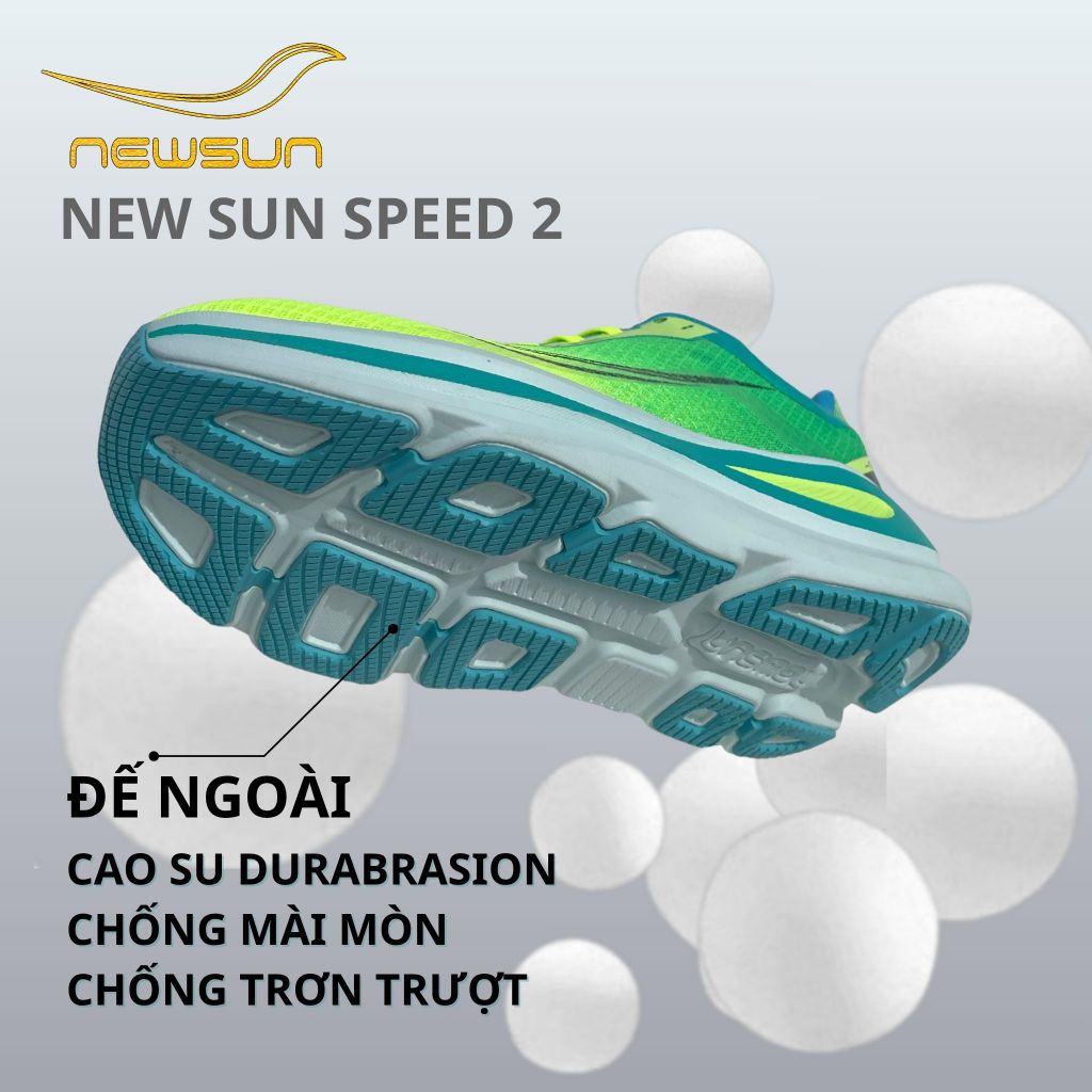 Giày Chạy Bộ NewSun Speed – Lưới Thoáng Khí, Đệm Êm SCF EVA, Đế Cao Su Bám Đường, Hỗ Trợ Chạy Dài