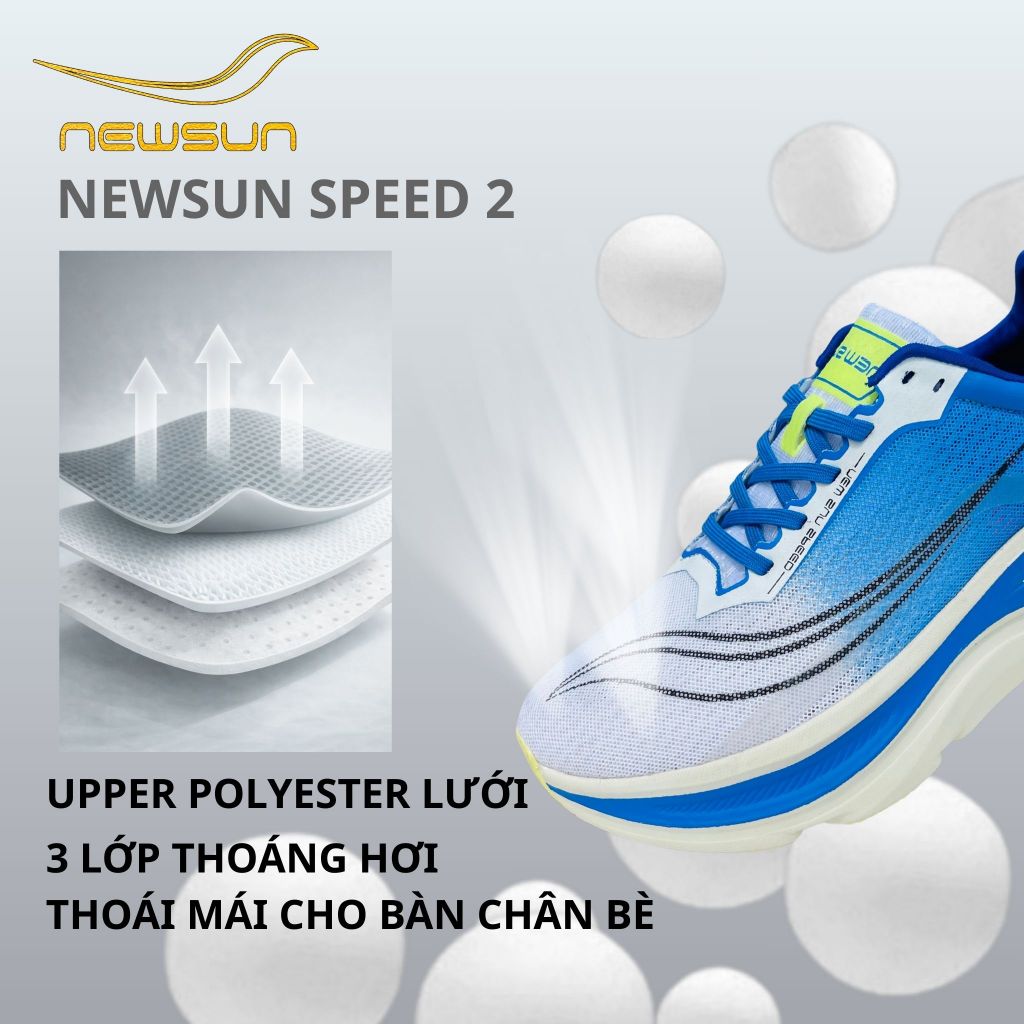 Giày Thể Thao Chạy Bộ NewSun – Công Nghệ MetaRocker, Hỗ Trợ Chạy Đường Dài, Chạy Êm Không Mỏi