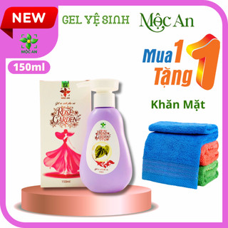 [ MUA 1 TẶNG 1 ] Dung Dịch Vệ Sinh ROSE GARDEN Hộp 150ml MỘC AN Thành Phần Lá Trầu Không, Nha Đam, Tía Tô, Bạc Hà