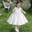 Váy công chúa cổ ngọc nơ eo siêu phồng xòe vải tafta bóng sang trọng cho bé