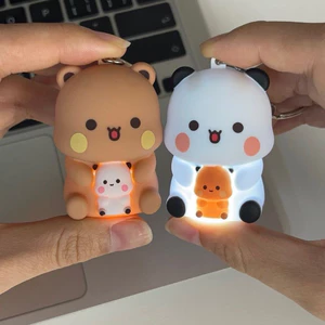 Sẵn hàng Quà tặng bạn trai/bạn gái móc khoá bubu dudu (yier) phát ra âm thanh + đèn ngủ mini + túi mù