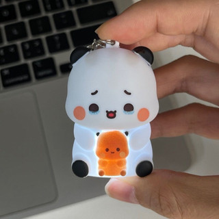 Sẵn hàng Quà tặng bạn trai/bạn gái  móc khoá bubu dudu (yier) phát ra âm thanh + đèn ngủ mini + túi mù