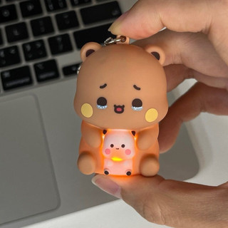 Sẵn hàng Quà tặng bạn trai/bạn gái  móc khoá bubu dudu (yier) phát ra âm thanh + đèn ngủ mini + túi mù