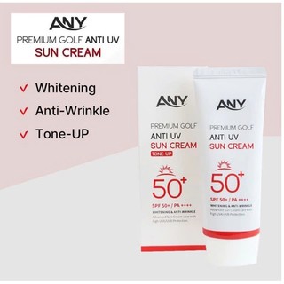 Combo 2 tuýp + 2 Mặt nạ -Kem Chống Nắng Any  60ml Premium Golf Anti UV SPF 50+ ( Nâng tông, trắng da, không bết)