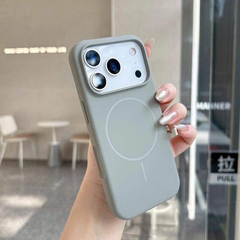 Ốp lưng Beizun silicon mềm chống bám bẩn va đập màu trơn hỗ trợ sạc không dây cho iPhone 11-17 Promax