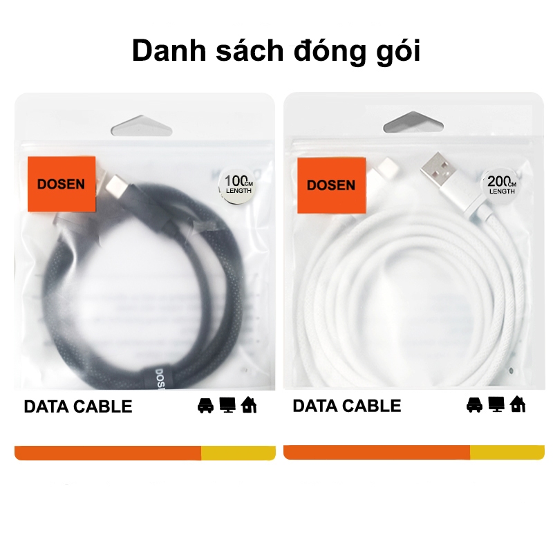DOSEN PRO Cáp USB loại C 5A 1M 2M cho công nghệ sạc nhanh và sạc nhanh cho Huawei / Xiaomi | BigBuy360 - bigbuy360.vn