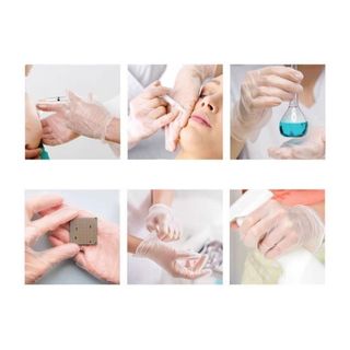 COMBO 5 hộp găng tay cao su không bột NITRILE bao tay y tế sử dụng 1 lần tiện lợi không mùi siêu dai nấu ăn,massa,spa