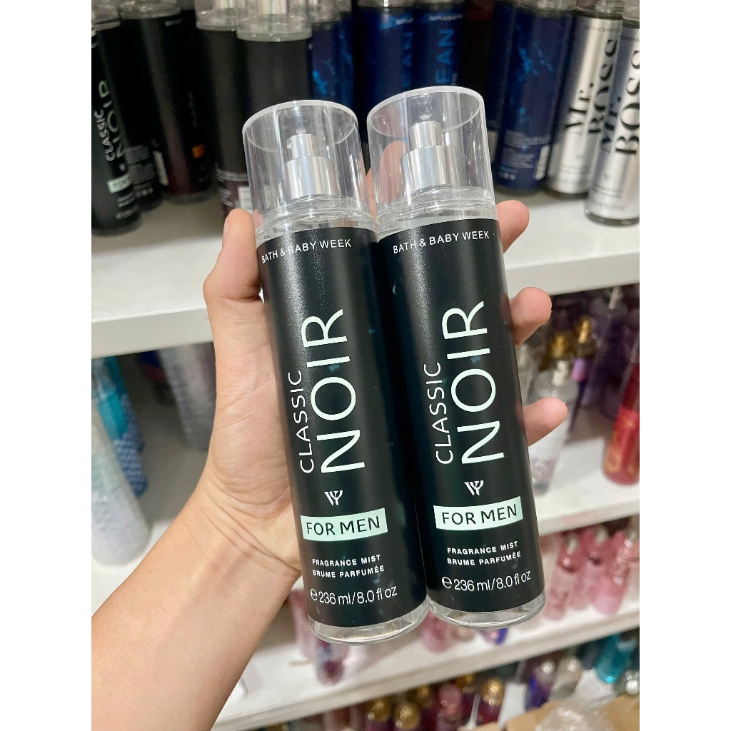 body mist, Xịt thơm cho nam NOIR Classic 236ml Sang trọng, Thanh mát, quyến rũ