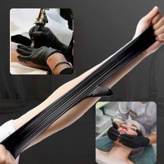 Găng tay cao su đen 100 chiếc không bột, bao tay cao su y tế siêu dai, không mùi cao su, không gây kích ứng da tay
