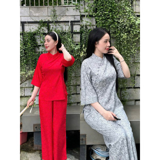 Mẫu 10Nút Gấm 2Da Cao Cấp Nữ # Đồ Lam Đi Chùa