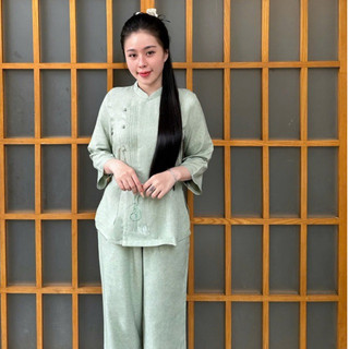 Trụ Xếp Ly Ngộ Vải ẤnĐộ Cao Cấp Nữ # Đồ Lam Đi Chùa