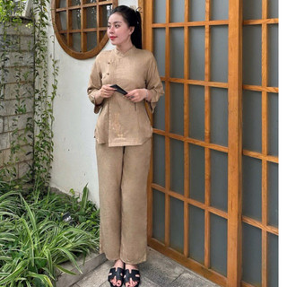 Trụ Xếp Ly Ngộ Vải ẤnĐộ Cao Cấp Nữ # Đồ Lam Đi Chùa