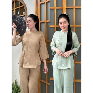 Trụ Xếp Ly Ngộ Vải ẤnĐộ Cao Cấp Nữ # Đồ Lam Đi Chùa