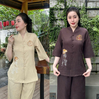 BàLai Bồ Đề Vải ẤnĐộ Cao Cấp Nữ # Đồ Lam Đi Chùa