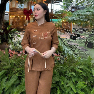Lá Phúc Nơ Vải Ấn Độ Cao Cấp Nữ # Đồ Lam Đi Chùa