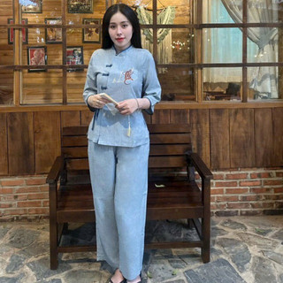 Lá Phúc Nơ Vải Ấn Độ Cao Cấp Nữ # Đồ Lam Đi Chùa