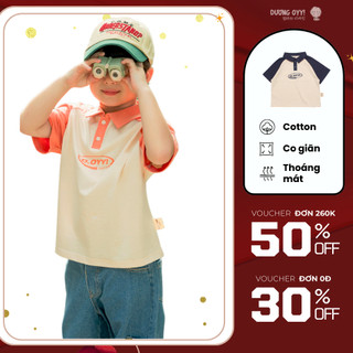 Áo thun polo hè bé trai RAGLAN DOYY size 10-28KG cotton cao cấp style Hàn Quốc  | Dương Oyy 010524188