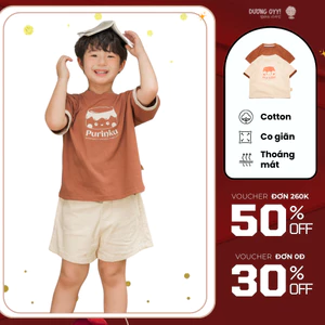 Áo thun hè trẻ em PUDDING PURINKU cotton cao cấp style Hàn Quốc size 12-35KG | Dương Oyy 010524185