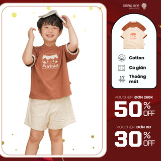 Áo thun hè trẻ em PUDDING PURINKU cotton cao cấp style Hàn Quốc size 12-35KG | Dương Oyy 010524185