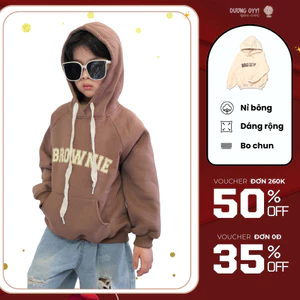 Áo hoodie nỉ bông trẻ em in Brownie style Hàn Quốc | Dương Oyy 010124177