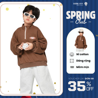 Áo nỉ trẻ em half-zip PEACE BOY size 12-35kg khóa séc cổ cao  | Dương Oyy 011224210