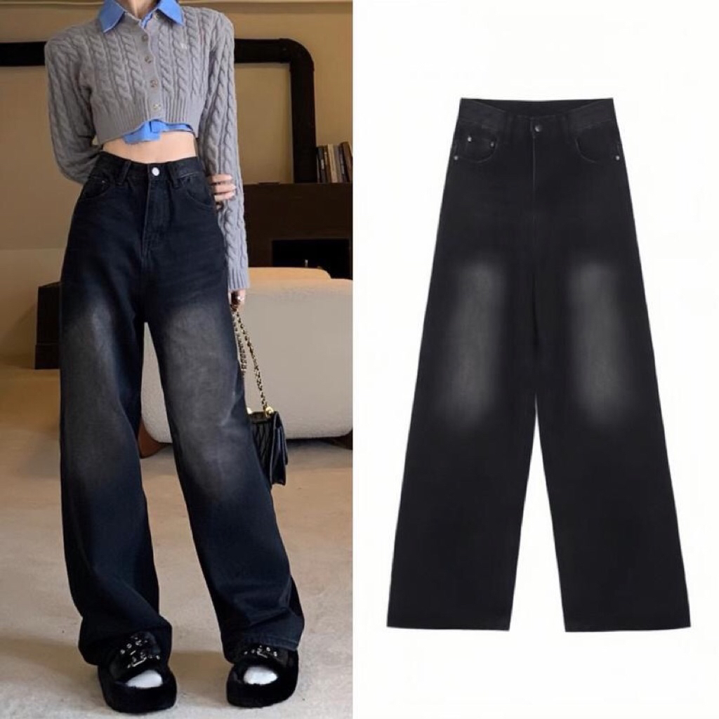 Quần jean nữ ống suông - 2HAND | Shopee Việt Nam