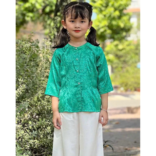 Bà Ba Cho Bé Vải Gấm Mát # Quần Trắng # Đồ Bé Đi Chùa