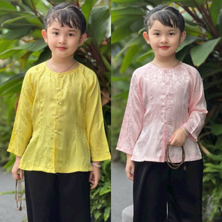 Bà Ba Cho Bé Vải Gấm Mát # Quần Trắng # Đồ Bé Đi Chùa
