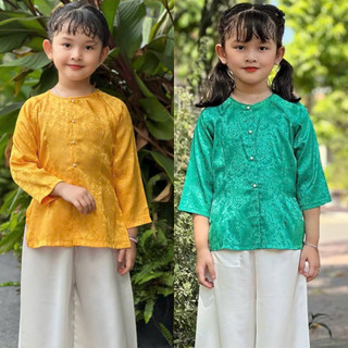 Bà Ba Cho Bé Vải Gấm Mát # Quần Trắng # Đồ Bé Đi Chùa
