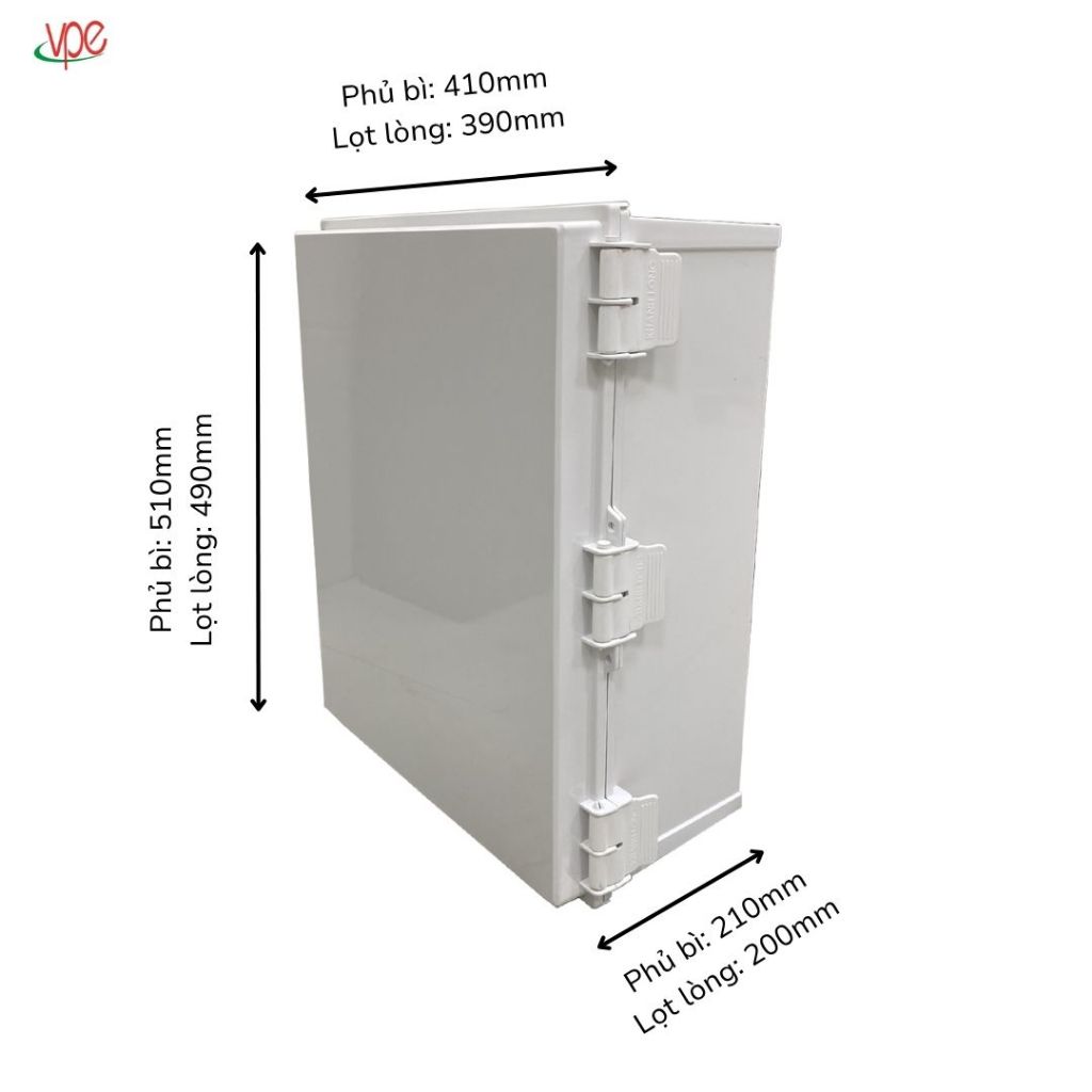 Hộp kỹ thuật nhựa ABS 410x510x210 sử dụng ngoài trời an toàn hiệu quả