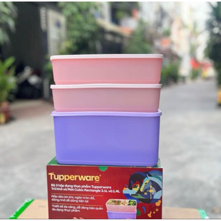 Combo 3 hộp ngăn khô, mát tủ lạnh Tupperware ( 3.1L và 2 hộp 1.4L)