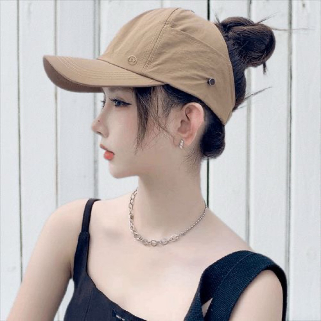 Mũ thể thao hở chóp nam nữ, vải nỉ thoáng mát, logo KT hợp kim, chống nắng chống tia UV UPF50+