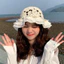 Mũ Mùa Hè Nữ Ren Hoa Beanies Đi Biển Du Lịch Cotton Đan Thủ Công Thời Trang Dễ Thương