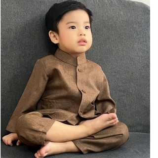 Ltụ Bé Trai Vải ẤnĐộ Cao Cấp # Nút Nhựa #Đồ Bộ Đi Chùa Bé