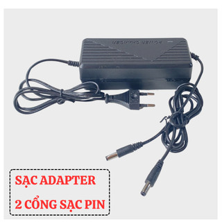 Sạc Nhanh 3a 21v,  Sạc Pin 2 cổng sạc chân tròn 5,5x2,1mm, Cho Pin15 cell 20 cell, Có Quạt Tản Nhiệt